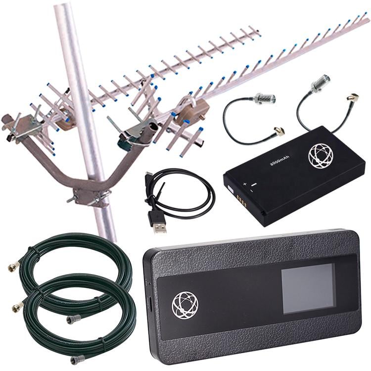 Комплект для интернета TurboMax 4G Wi-Fi ENC21/антенна 32 дБ 2,4/5 ГГц/батарея 8000 mAh