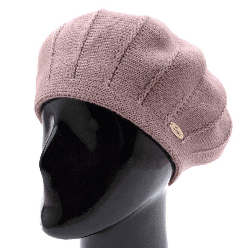 Берет шерстяной Lirus Милан двойной р. 56-58 Пудровый (38919)