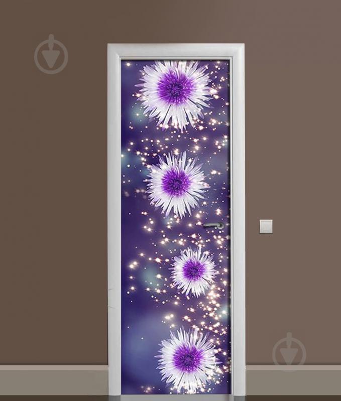 Наклейка на двері Zatarga "Блискучі Айстри" 650х2000 мм