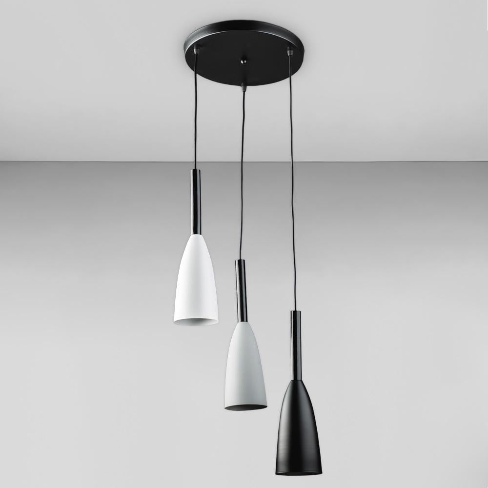 Люстра подвесная лофт Light House DL-18755/3 Черный/Белый/Серый/Черный