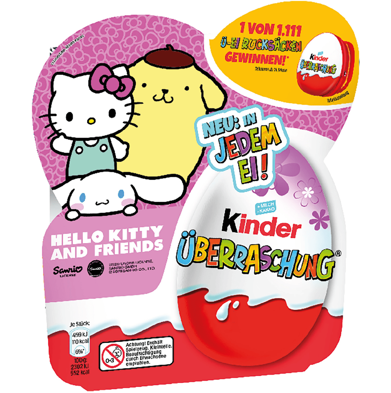 Шоколадні яйця Kinder Surprise Hello Kitty and Friends Eggs 4 шт. х 20 г (3199324424) Шоколадні яйця Kinder Surprise Hello Kitty and Friends Eggs 4 шт. х 20 г (3199324424)