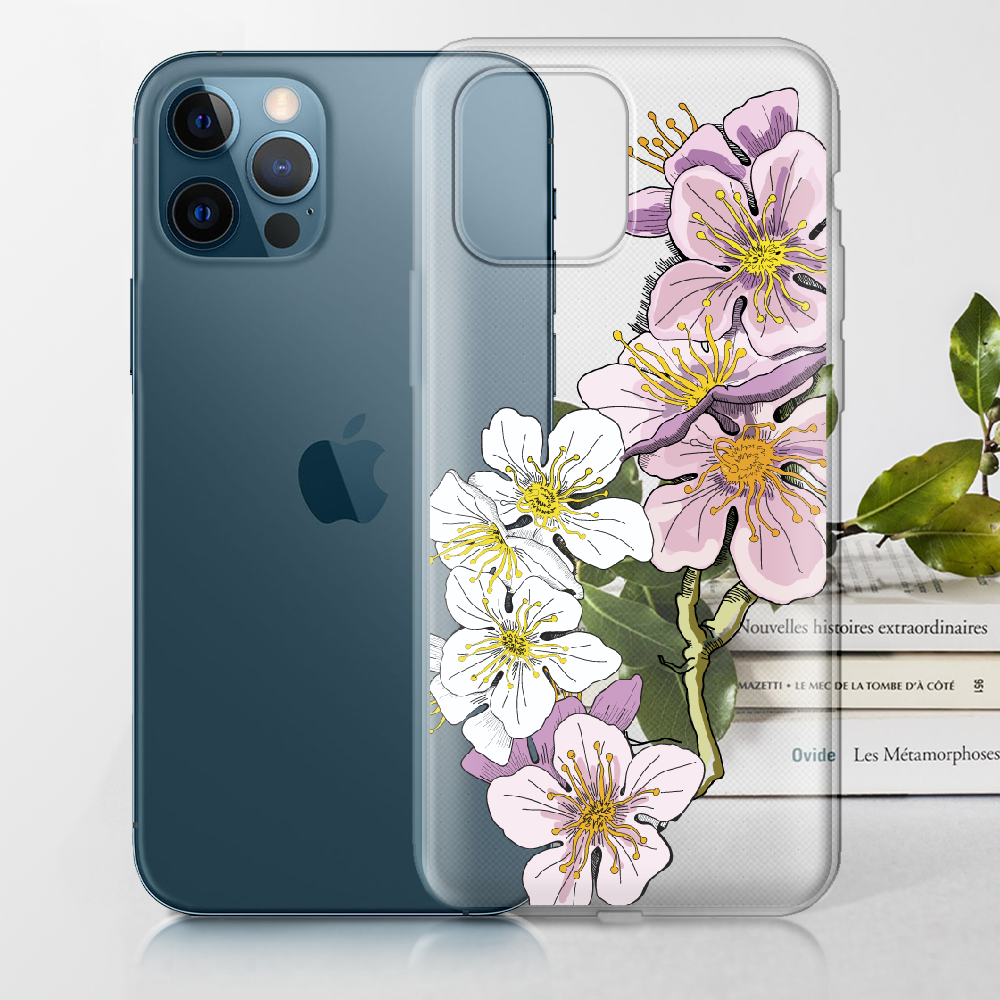 Чохол Boxface iPhone 12 Pro Max Cherry Blossom Прозорий силікон (41085-cc4-41085) - фото 2