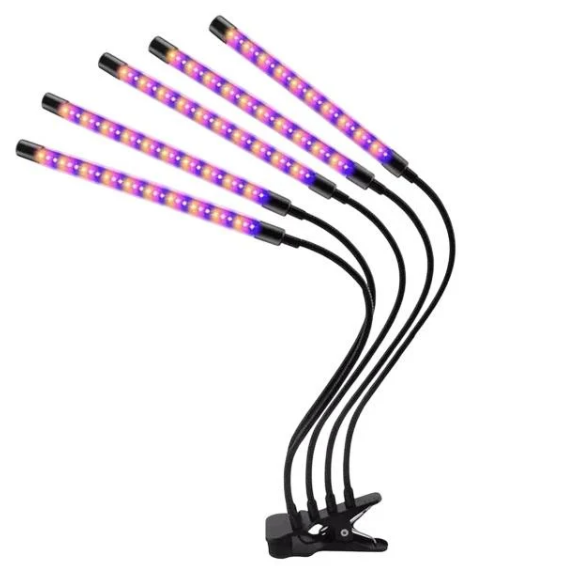 Фітолампа для рослин повного спектру для розсади LED 5 ламп (MA809)
