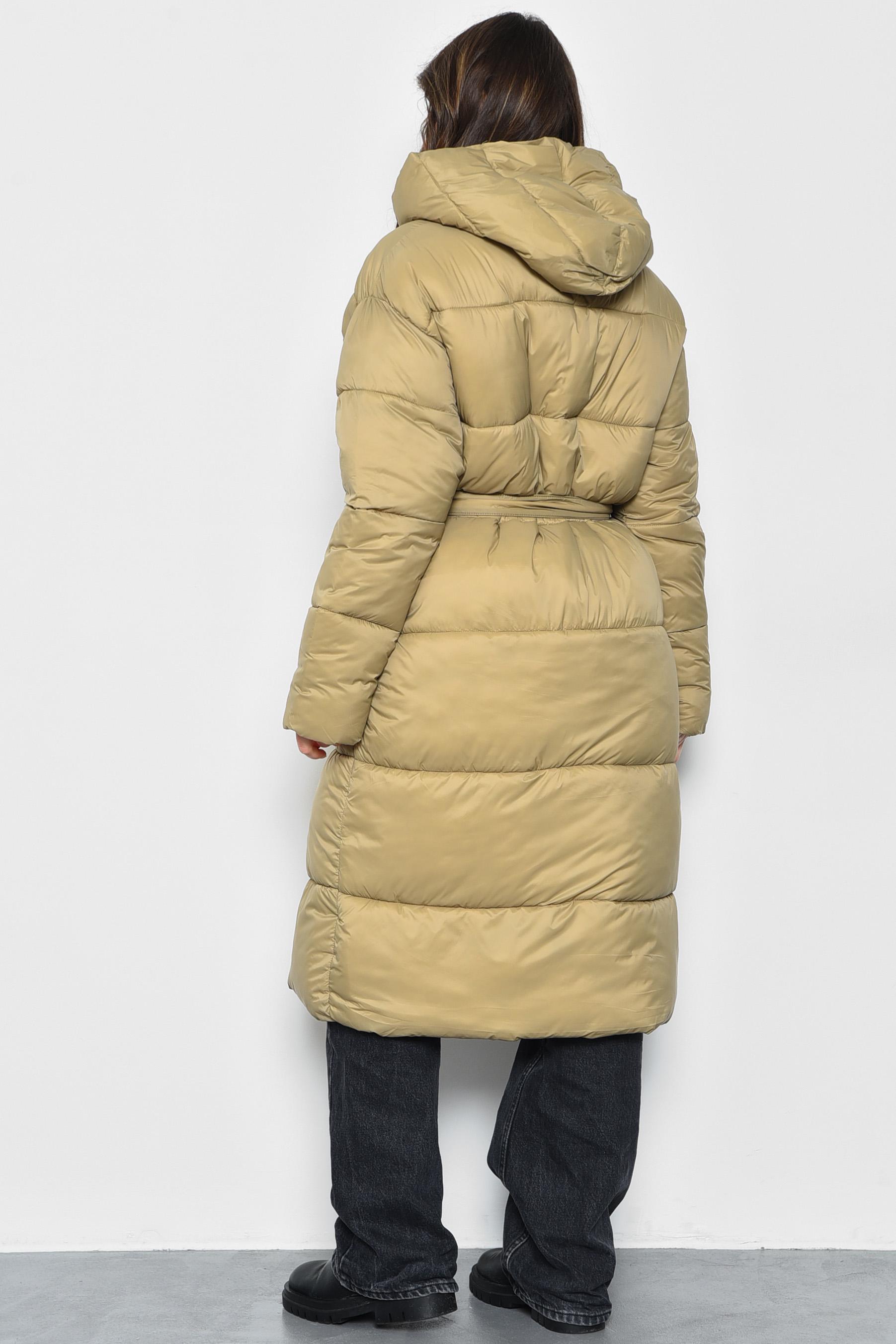 Куртка женская еврозима с поясом S Оливковый (171835) - фото 3 Куртка женская еврозима с поясом S Оливковый (171835) - фото 3