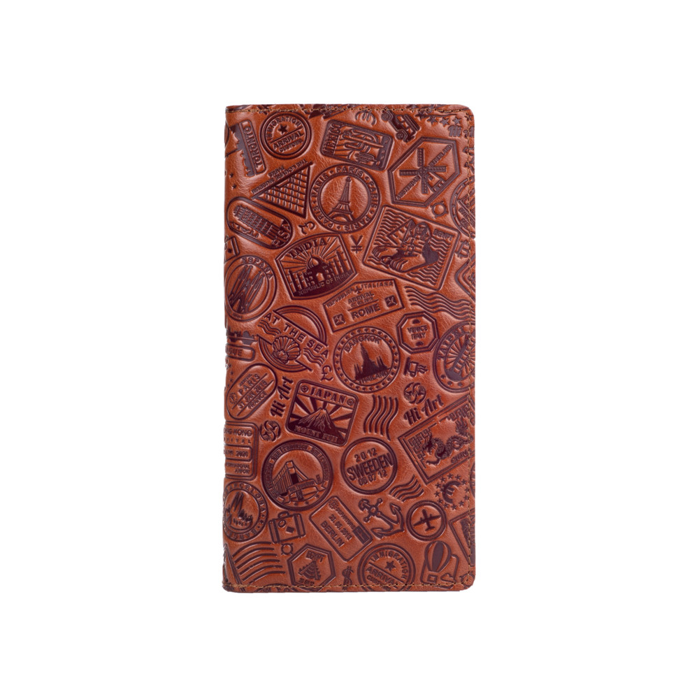 Кошелек Let's Go Travel из натуральной глянцевой кожи и отделением для монет Янтарный (WP-05-C18-1148-T007)