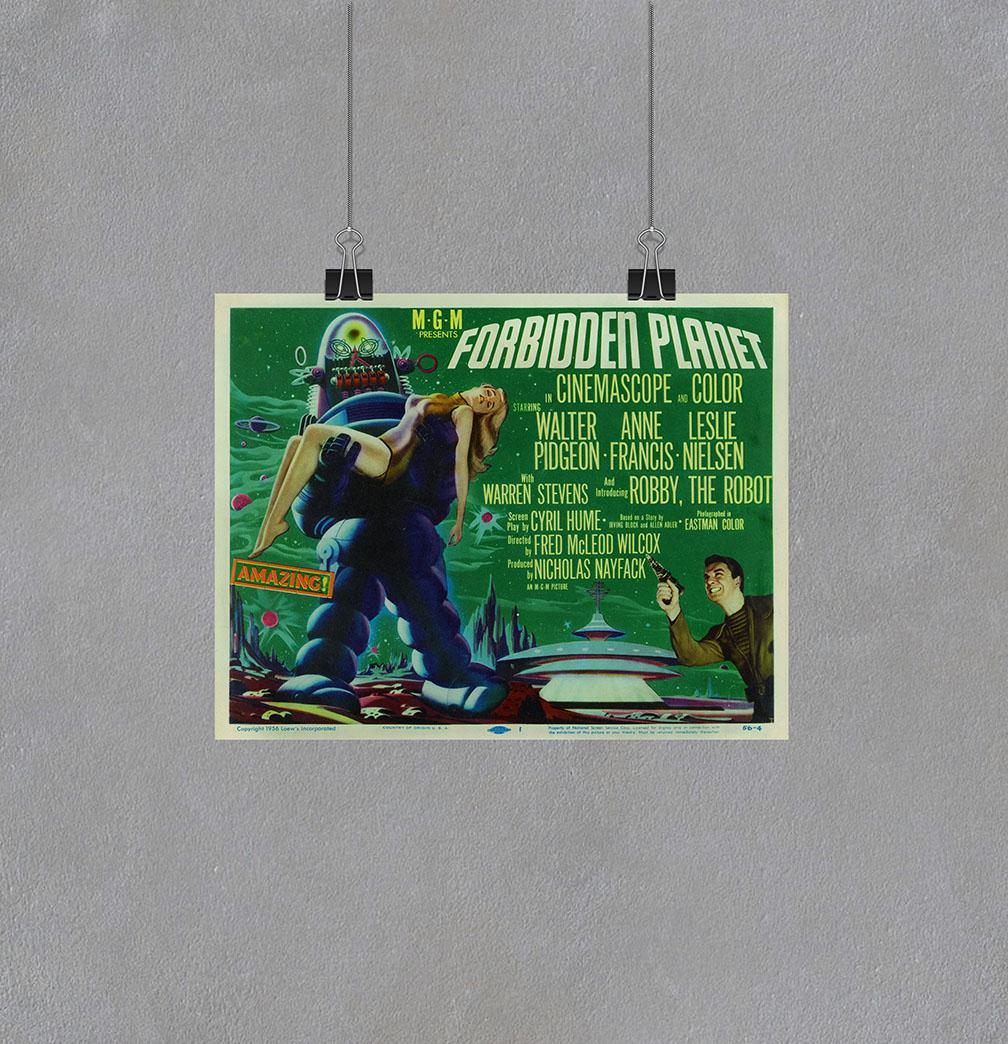 Постер Запретная планета 1956 г. режиссёр Фред М. Уилкокс формат А-4 (Afisha2057002_Poster)