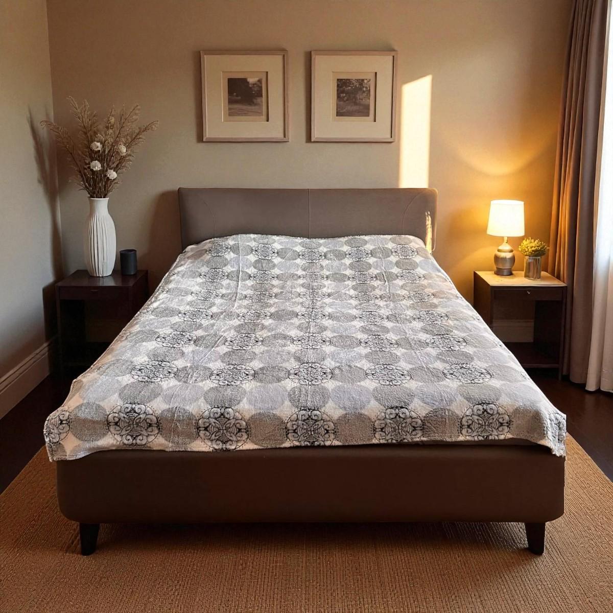 Плед Colorful Home Стрижка круга Евро 200х220 см Серый (42618)