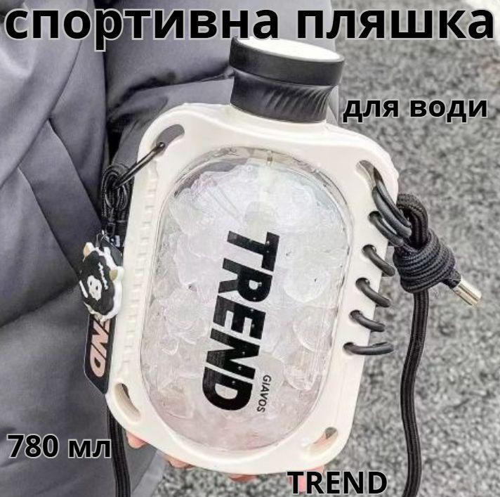 Пляшка для води герметична з антислизьким покриттям та ремінцем 780 мл Білий (2692639930) - фото 7 Пляшка для води герметична з антислизьким покриттям та ремінцем 780 мл Білий (2692639930) - фото 7