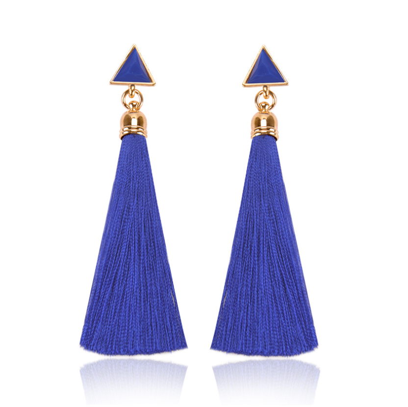 Серьги-кисти женские Art deco удлиненные Синий (34122207) Серьги-кисти женские Art deco удлиненные Синий (34122207)