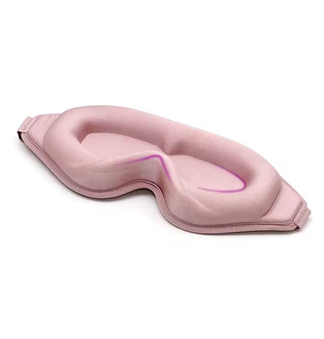 Маска для сну та відпочинку 3D жіноча з ефектом пам'яті на очі з дихаючої тканини Рожевий - фото 1