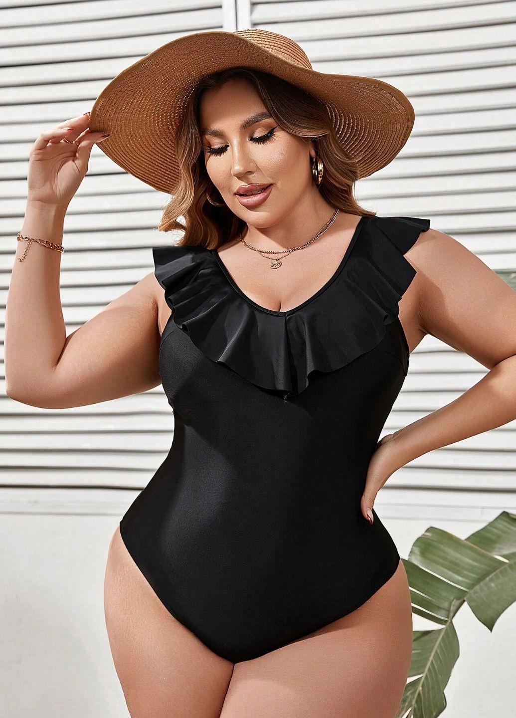 Купальник суцільний Kerry Plus Size 2XL р. 54-56 Чорний (13521)