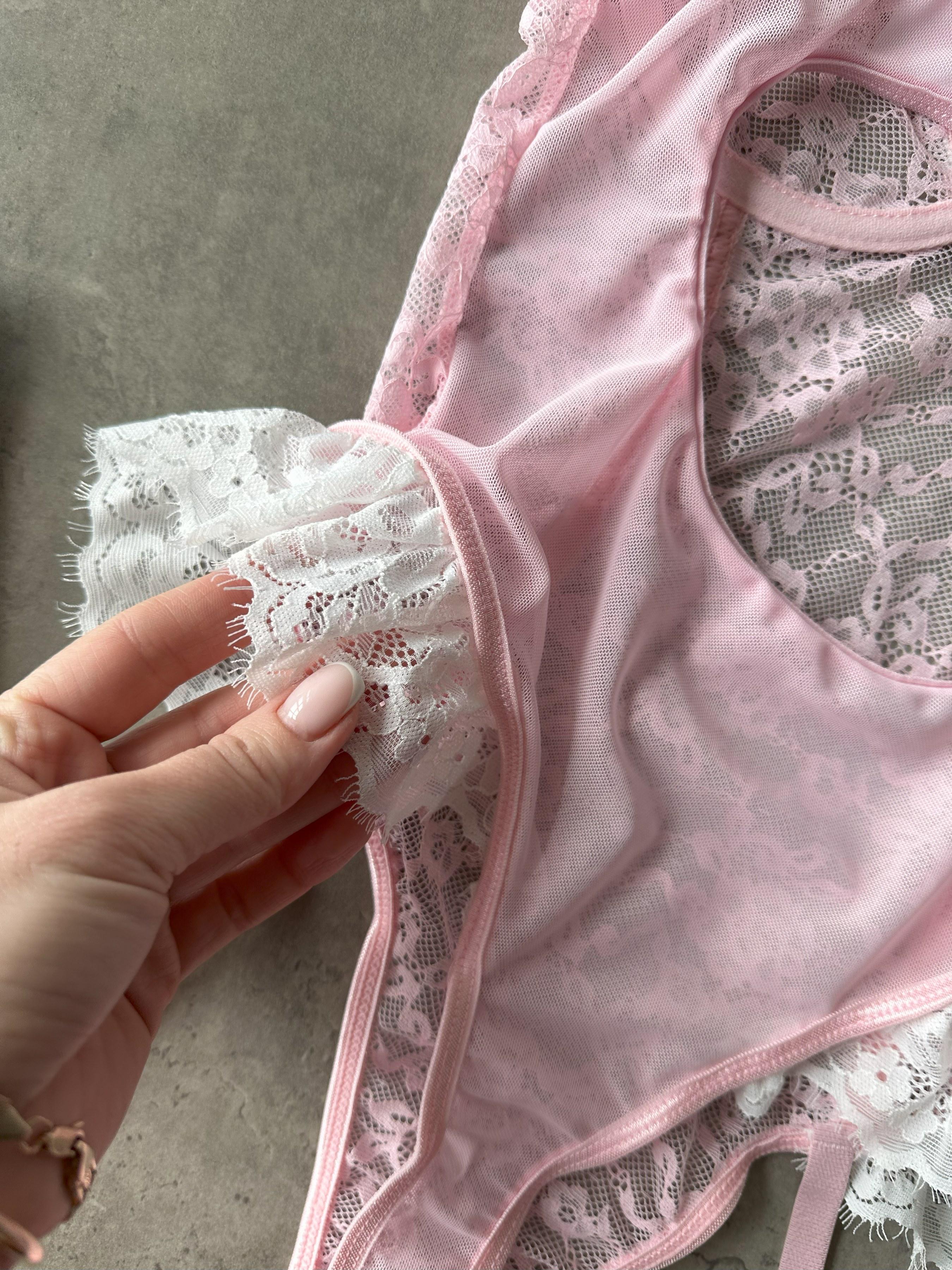 Комплект белья женский Nova Vega боди/чулки M р. 42-44 Розовый (103-282-1) - фото 8 Комплект белья женский Nova Vega боди/чулки M р. 42-44 Розовый (103-282-1) - фото 8