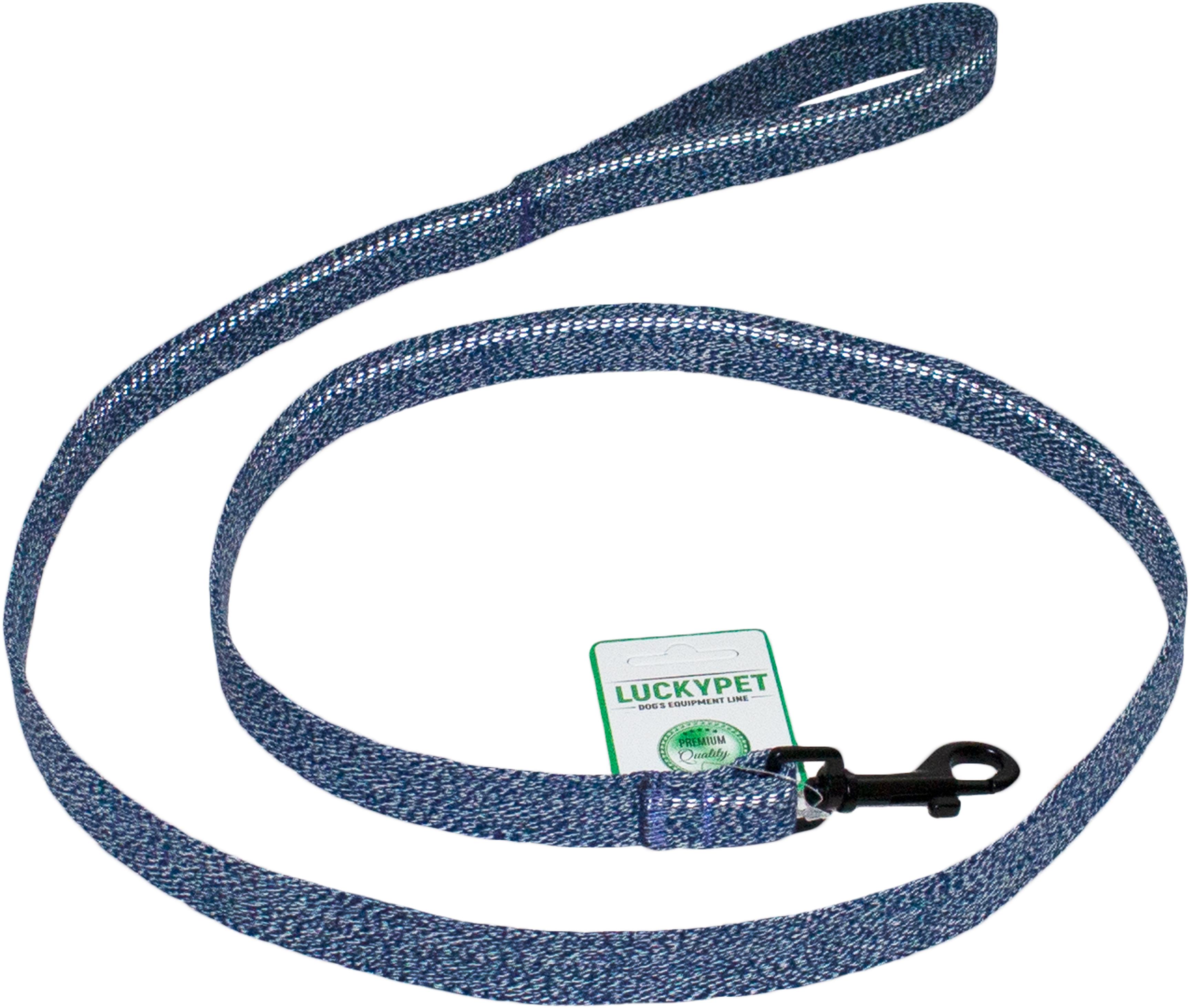 Поводок Lucky Pet Melange светоотражающий 300х2 см Синий (4820268550491)