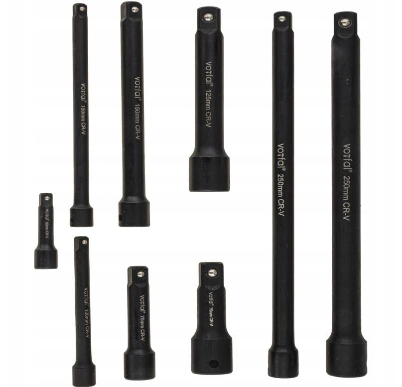 Набор удлинителей для торцевых головок 1/4" 3/8" 1/2" 9 шт. (17609942351) - фото 3 Набор удлинителей для торцевых головок 1/4" 3/8" 1/2" 9 шт. (17609942351) - фото 3