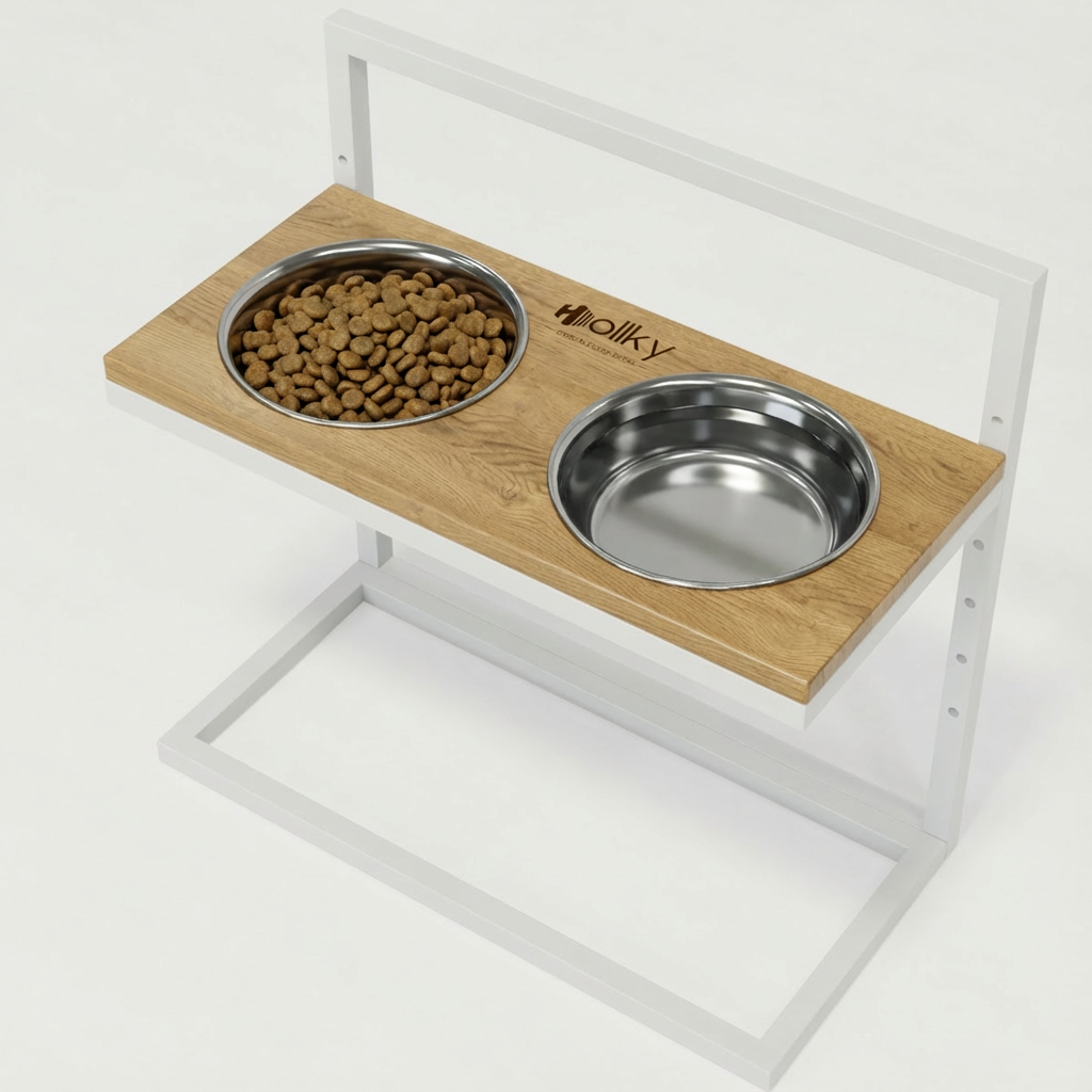 Миски на регулируемой подставке для больших собак Hollky Flex L 2х1,8 л (FL-502850-WHNT) - фото 2 Миски на регулируемой подставке для больших собак Hollky Flex L 2х1,8 л (FL-502850-WHNT) - фото 2