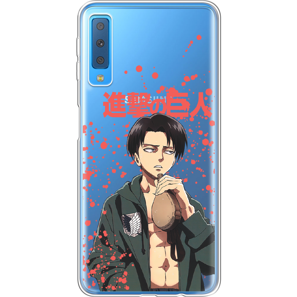 Чехол Boxface Samsung A750 Galaxy A7 2018 Атака Титанов Леви Прозрачный силикон (35481-bk89-35481)