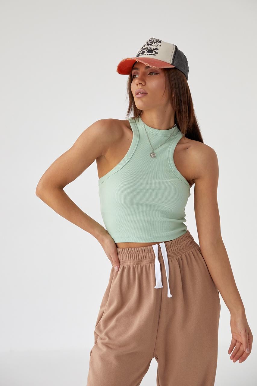 Майка женская в рубчик BLACK M Мятный (9498299)