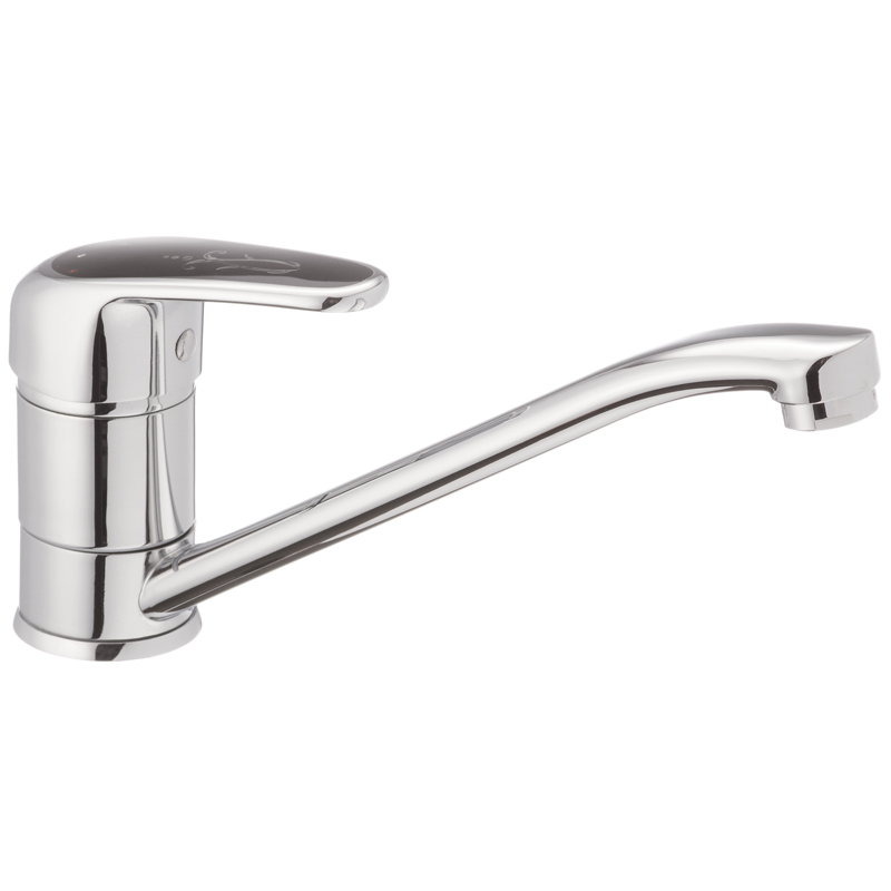 Смеситель для кухни Haiba MAGIC 555 с черной ручкой