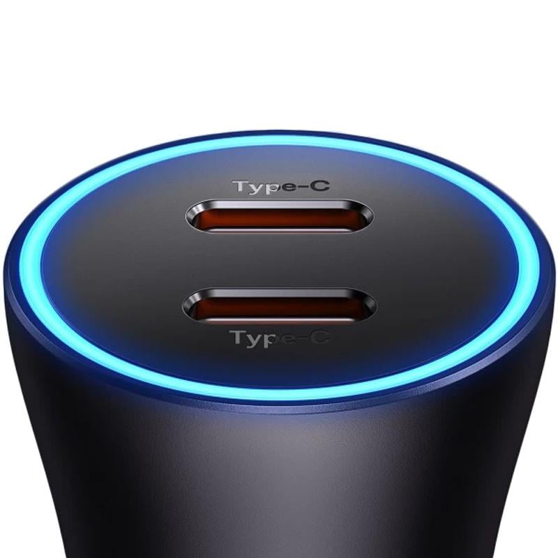 Зарядний пристрій автомобільний BASEUS Golden Contactor Pro 2Type-C 40W Dark Grey (CGJP000013) - фото 7 Зарядний пристрій автомобільний BASEUS Golden Contactor Pro 2Type-C 40W Dark Grey (CGJP000013) - фото 7