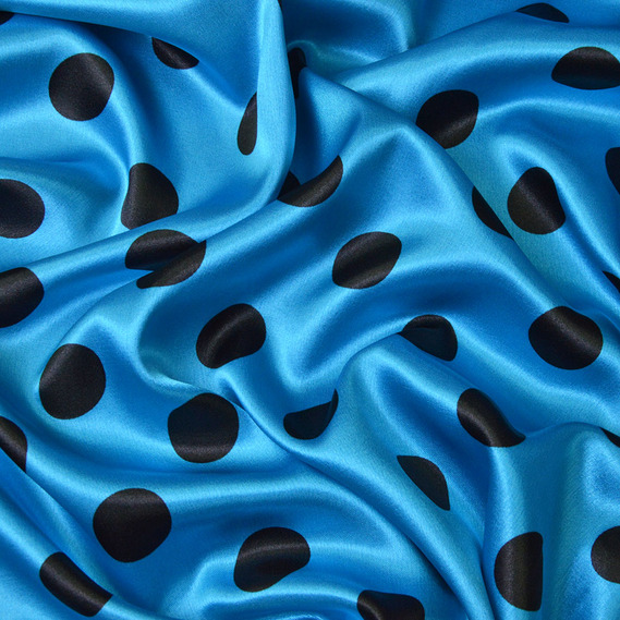 Ткань Ideia Горохи атлас 1,45 м Blue (2200004112916)