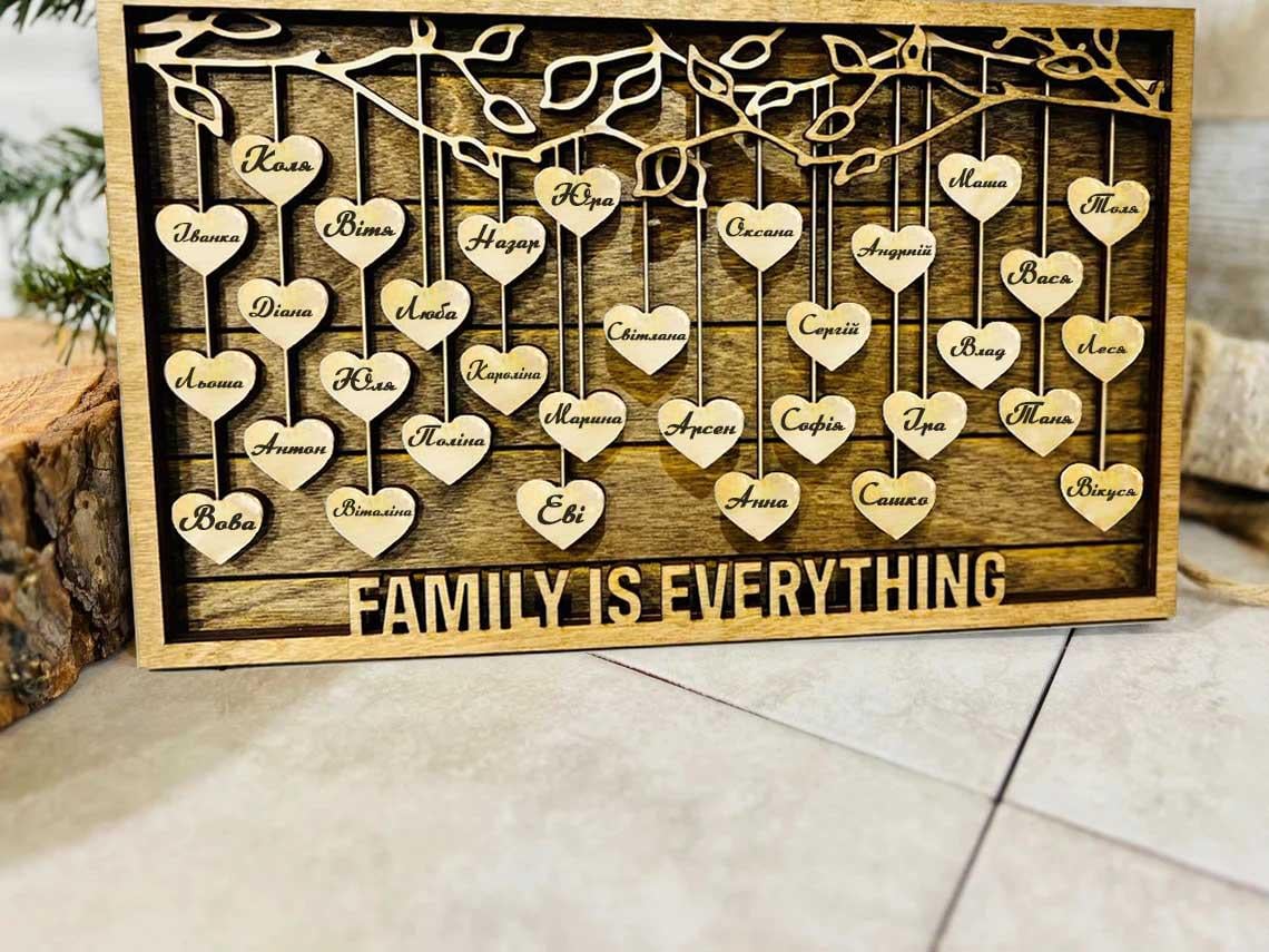 Настінне панно Фамільне дерево 30x48 см (01429-дер-21)