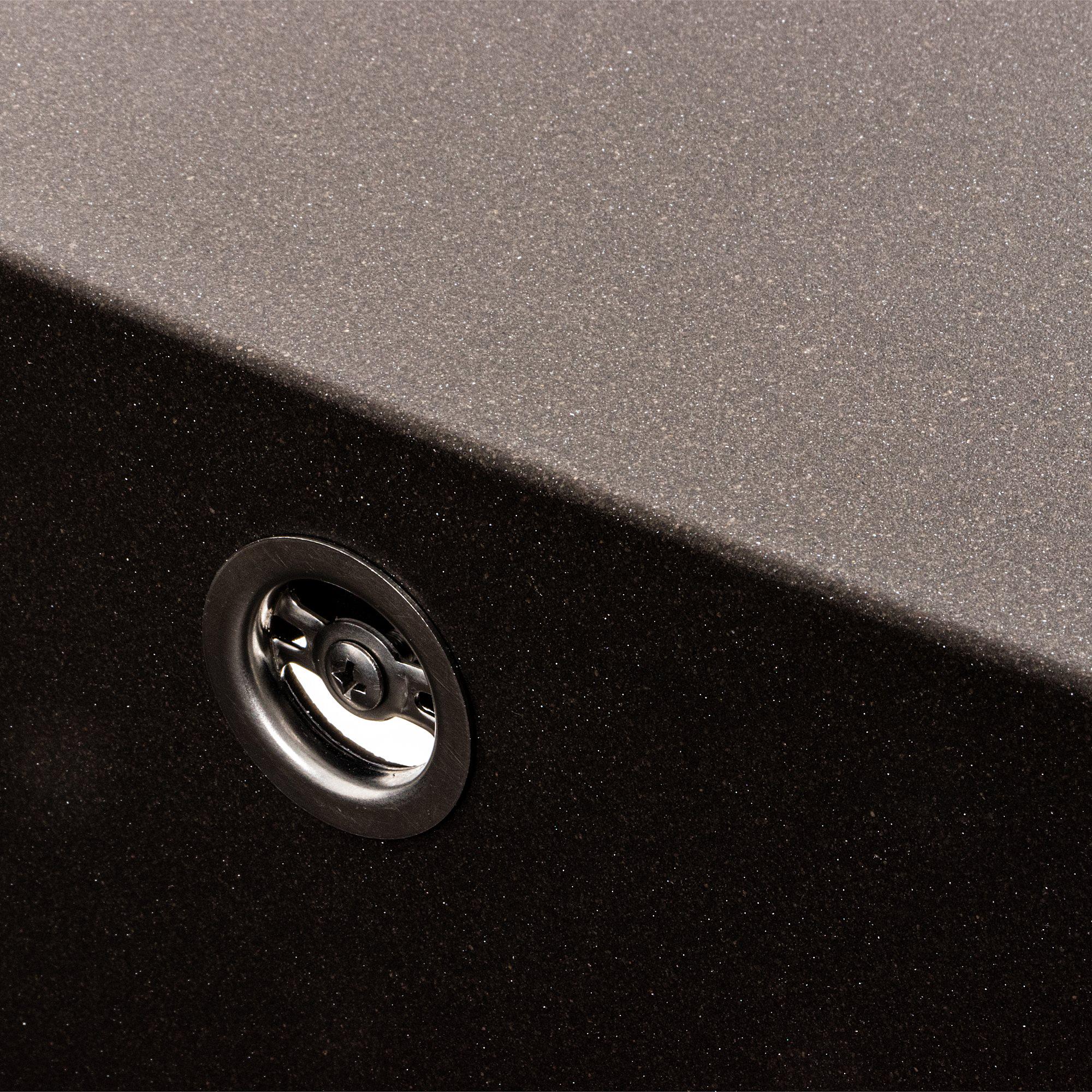 Мийка гранітна для кухні Platinum 7850 CUBE матова Темна скеля - фото 6 Мийка гранітна для кухні Platinum 7850 CUBE матова Темна скеля - фото 6