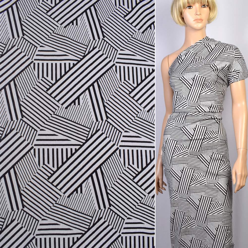 Ткань коттон-жаккард стрейч в полосы ширина 155 см Разноцветный (11836.010) - фото 2 Ткань коттон-жаккард стрейч в полосы ширина 155 см Разноцветный (11836.010) - фото 2