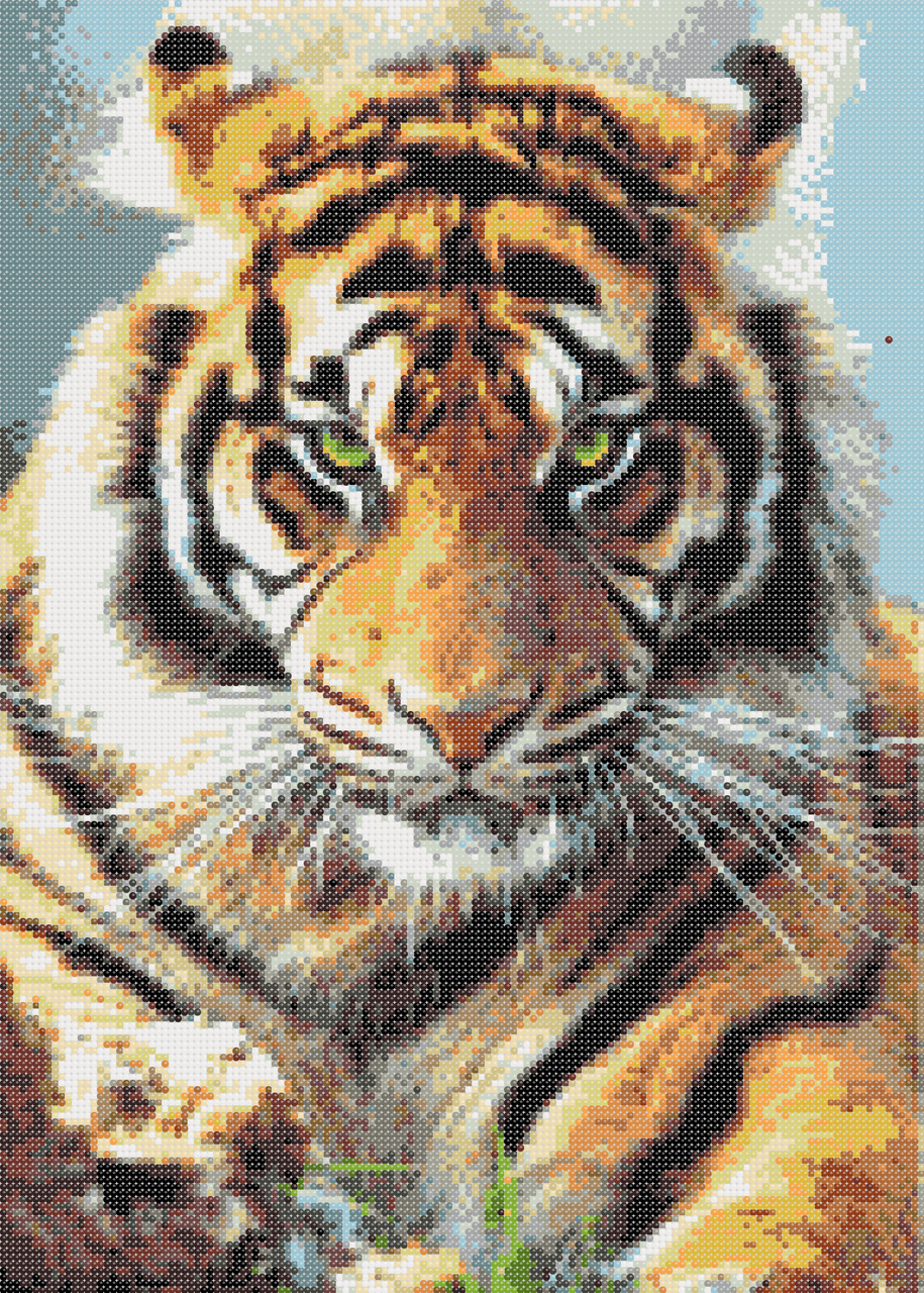 РКП-147 Схема для вышивки бисером Бенгальский тигр