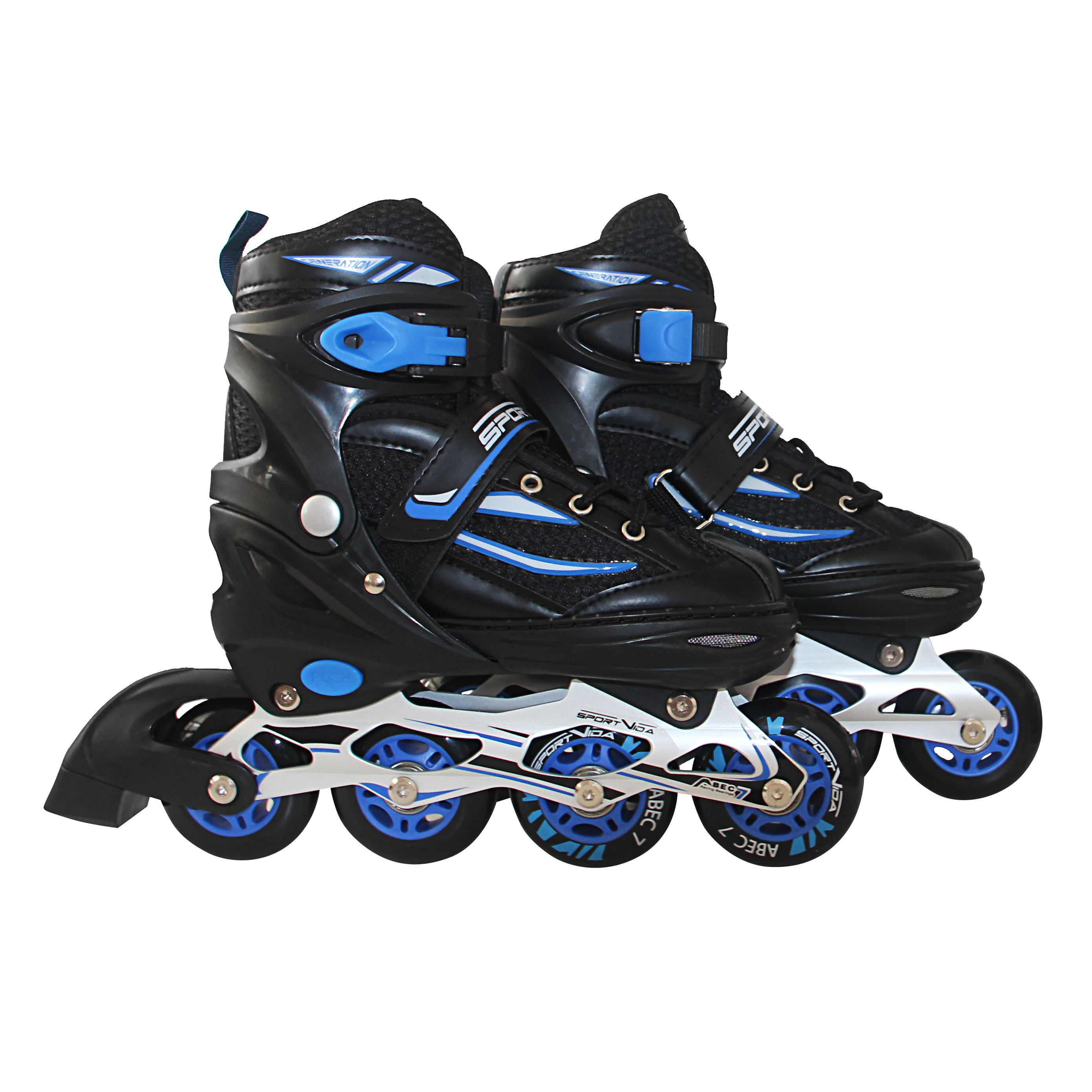 Роликовые коньки SportVida 4в1 SV-LG0029 р. 35-38 Black/Blue - фото 5