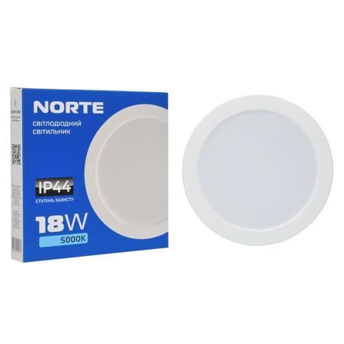 Стельовий світильник NORTE 1-NDP-1608 Коло 18W 5000K ІР44 (27552497)