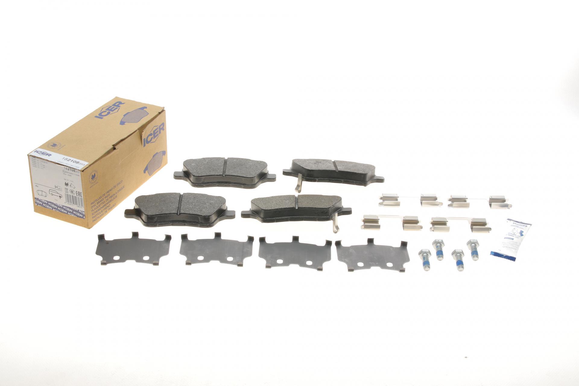 Колодки тормозные передние ICER Ford Transit Courier/Tourneo Courier 14-/Fiesta VI 08-/B-Max 12- (182108-203 ICER) Колодки тормозные передние ICER Ford Transit Courier/Tourneo Courier 14-/Fiesta VI 08-/B-Max 12- (182108-203 ICER)
