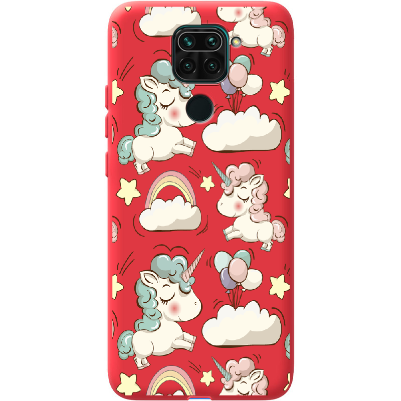 Чехол с рисунком Boxface Xiaomi Redmi Note 9 Unicorns Красный силикон (39801-cc2-41193)