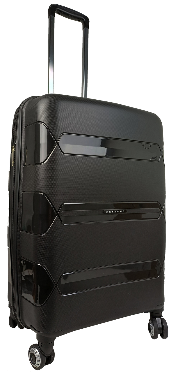 Чемодан пластиковый средний Reymond из полипропилена 80 л Черный