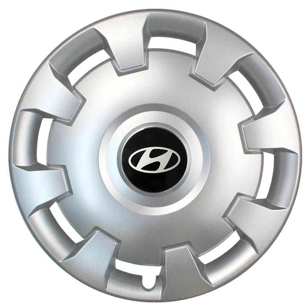 Колпаки SJS 303 с логотипом Hyundai R15 4 шт. Серебристый