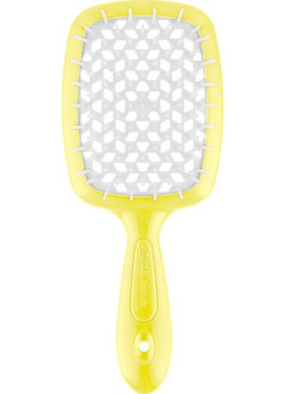 Щітка для волосся JANEKE Superbrush Small 17,5х7 см Жовтий з білим