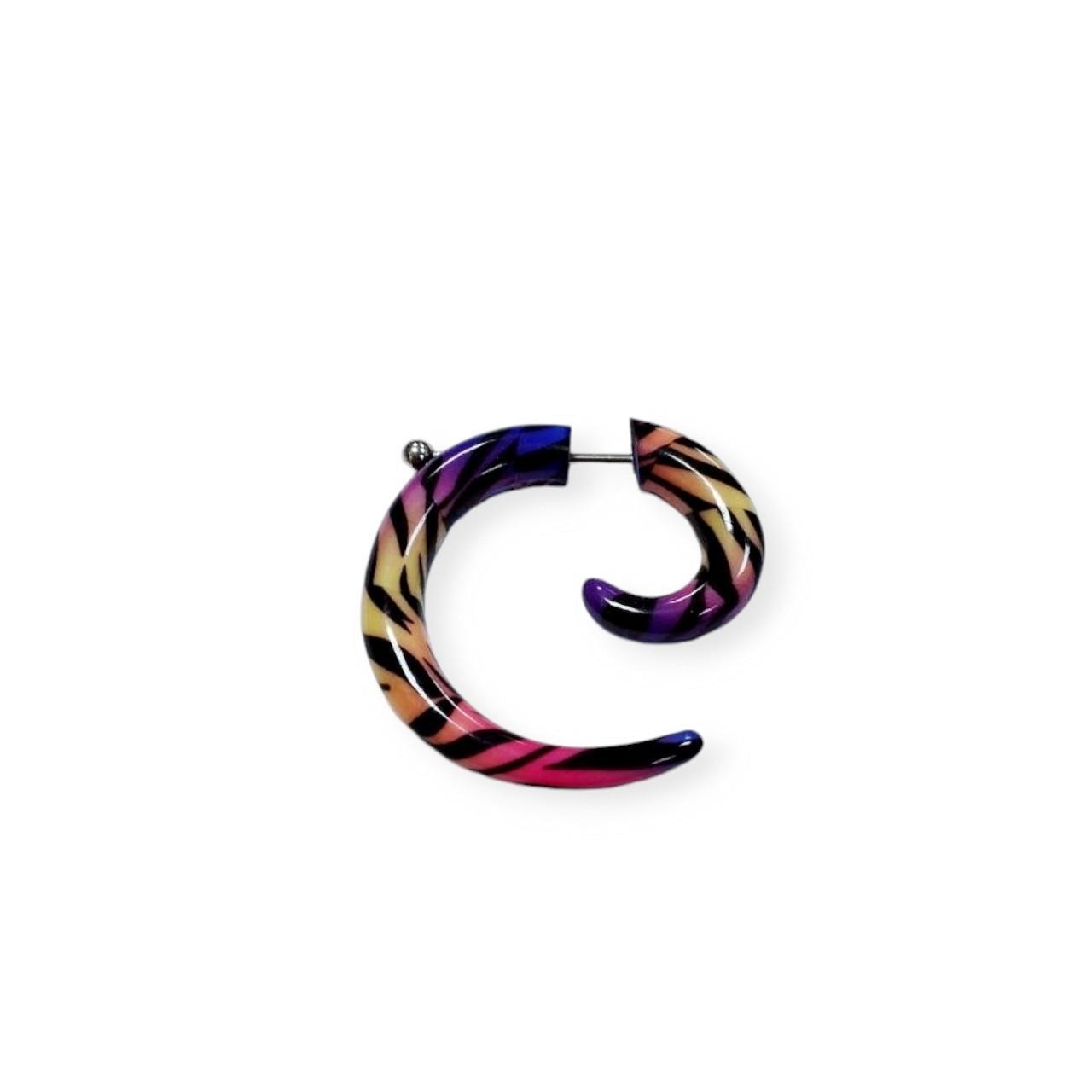 Обманка-розширювач з штангою з смужками під зебру у вигляді спіралі 1,2х6 ммх6 мм Різнокольоровий (UHU06)