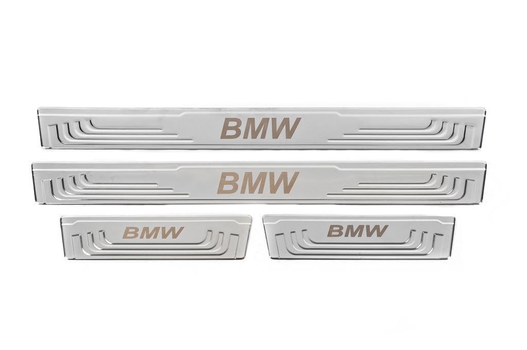 Накладки на пороги Carmos BMW V-2 4 шт. нерж для BMW нержавеющая сталь Хром (131281)