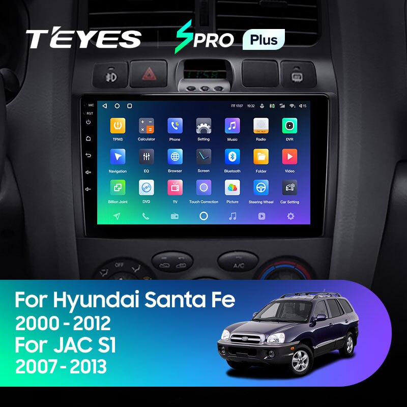 Автомагнитола штатная Teyes SPRO Plus для Hyundai Santa Fe SM 2000-2012 Android SPRO PLUS 6/128G Wi-Fi/4G - фото 3