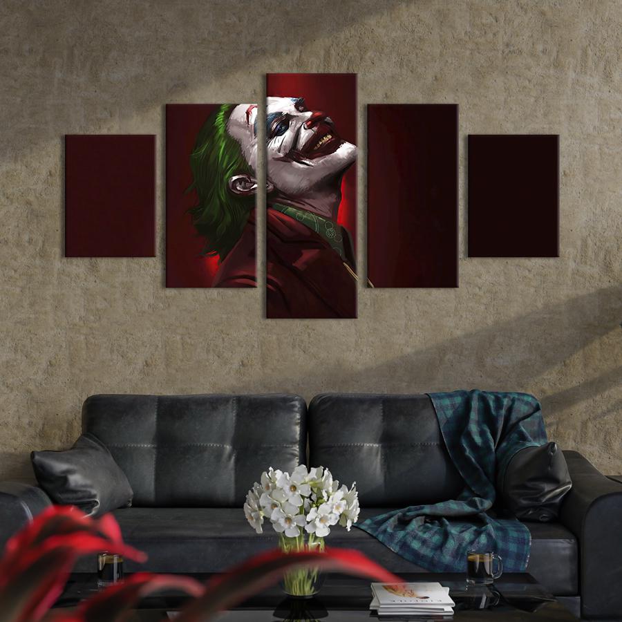 Модульная картина из 5 частей Джокер - злодей DC UNIVERSE 162x80 см (721-52)