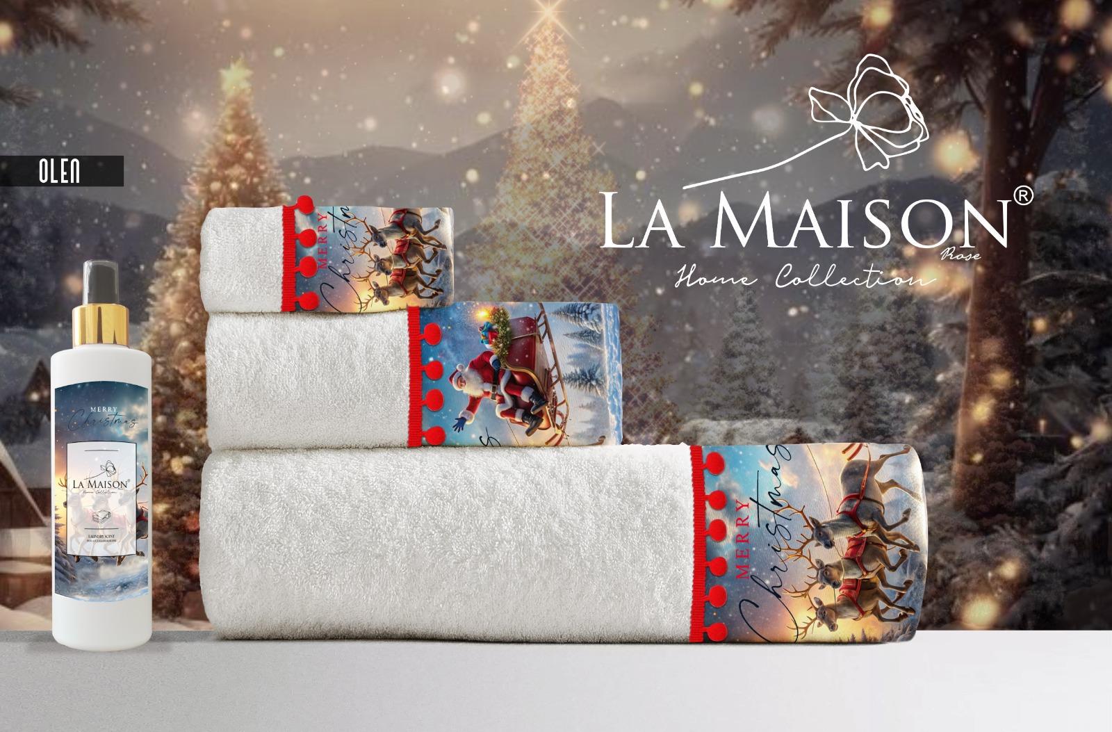 Подарунковий набір рушників La Maison d'Armorine 3 шт. з ароматом Olen 30483 (29658337) - фото 2 Подарунковий набір рушників La Maison d'Armorine 3 шт. з ароматом Olen 30483 (29658337) - фото 2