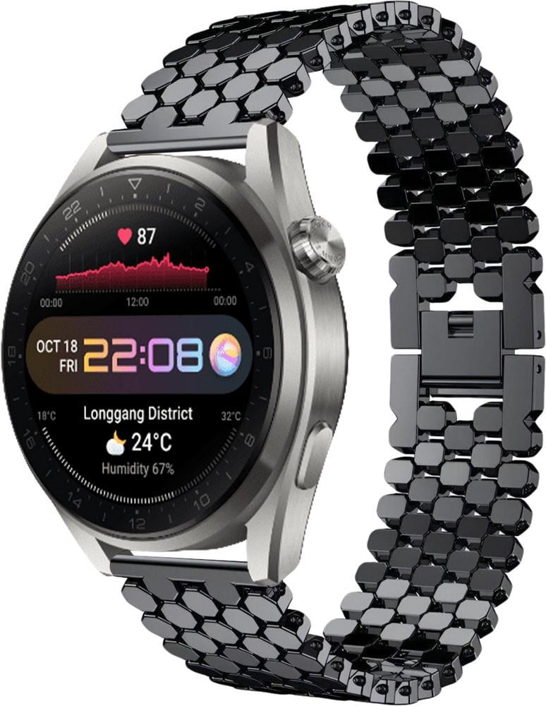 Металлический Ремешок Scaly для Huawei Watch 3 Pro Black (28778-2B)
