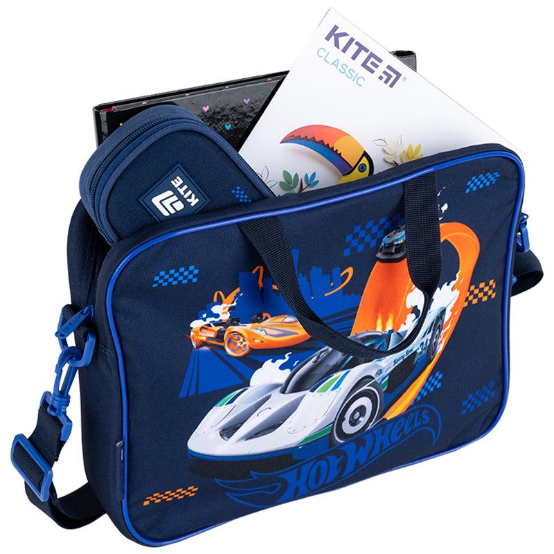 Шкільна сумка текстильна KITE Hot Wheels Синій (HW25-589) - фото 5 Шкільна сумка текстильна KITE Hot Wheels Синій (HW25-589) - фото 5