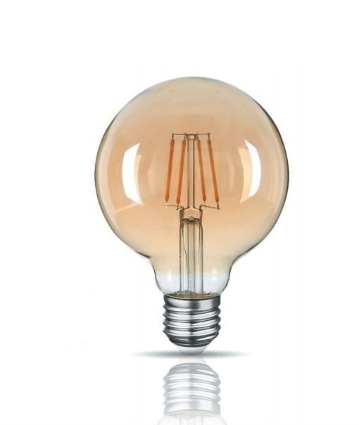 LED лампа TITANUM  Filament G95 6W E27 2200K 220V бронза TLFG9506272A