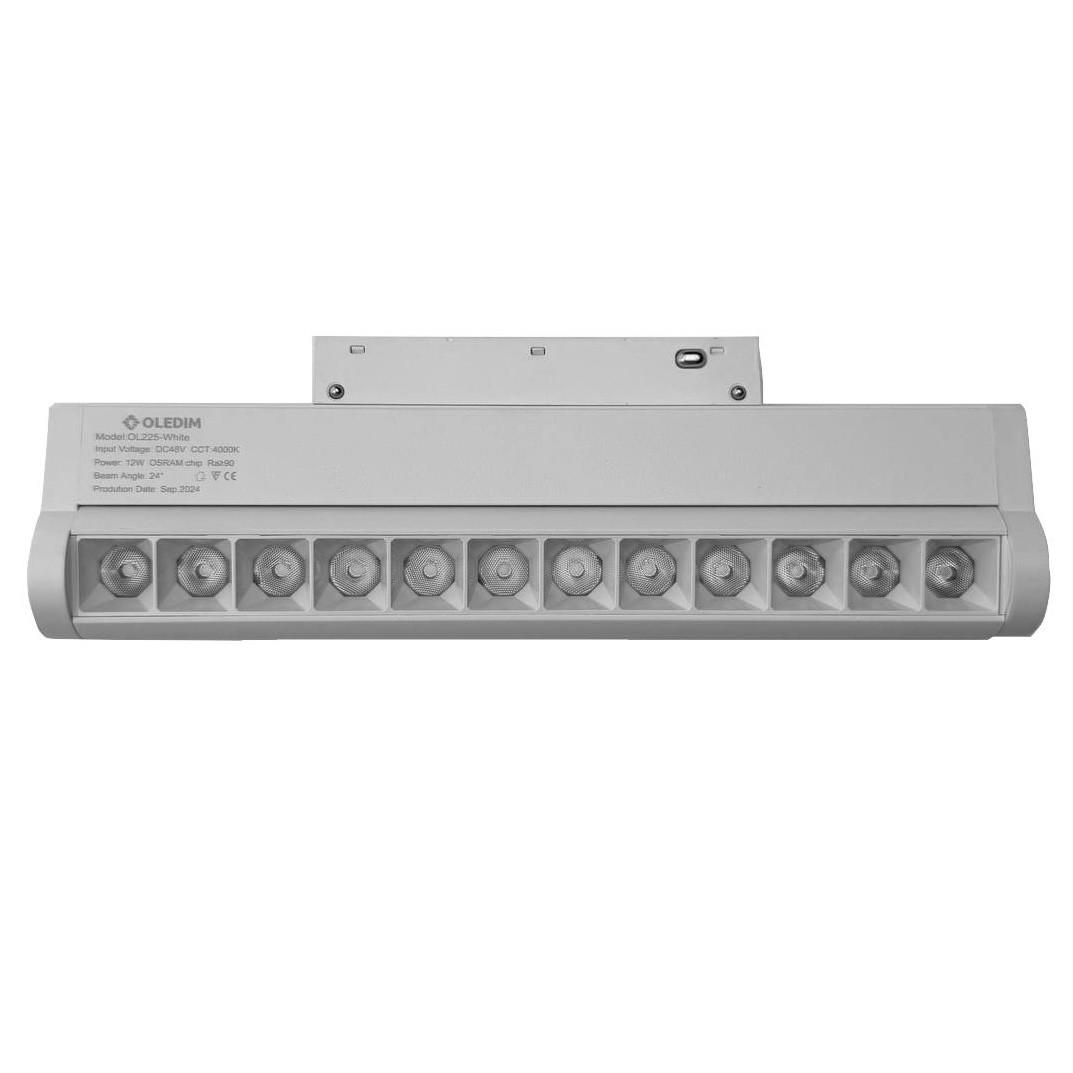 Світильник трековий магнітний поворотний Oledim OL225 12W 4000K Білий (29502683) - фото 3 Світильник трековий магнітний поворотний Oledim OL225 12W 4000K Білий (29502683) - фото 3