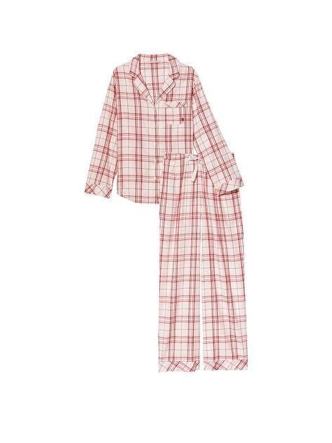 Піжама фланель сорочка/шорти Victoria's Secret Flannel Short Pajama Set S Рожевий (26811628D) - фото 3