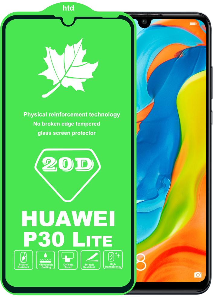 Защитное стекло 20D Glass Huawei P30 Lite большой радиус (22351)