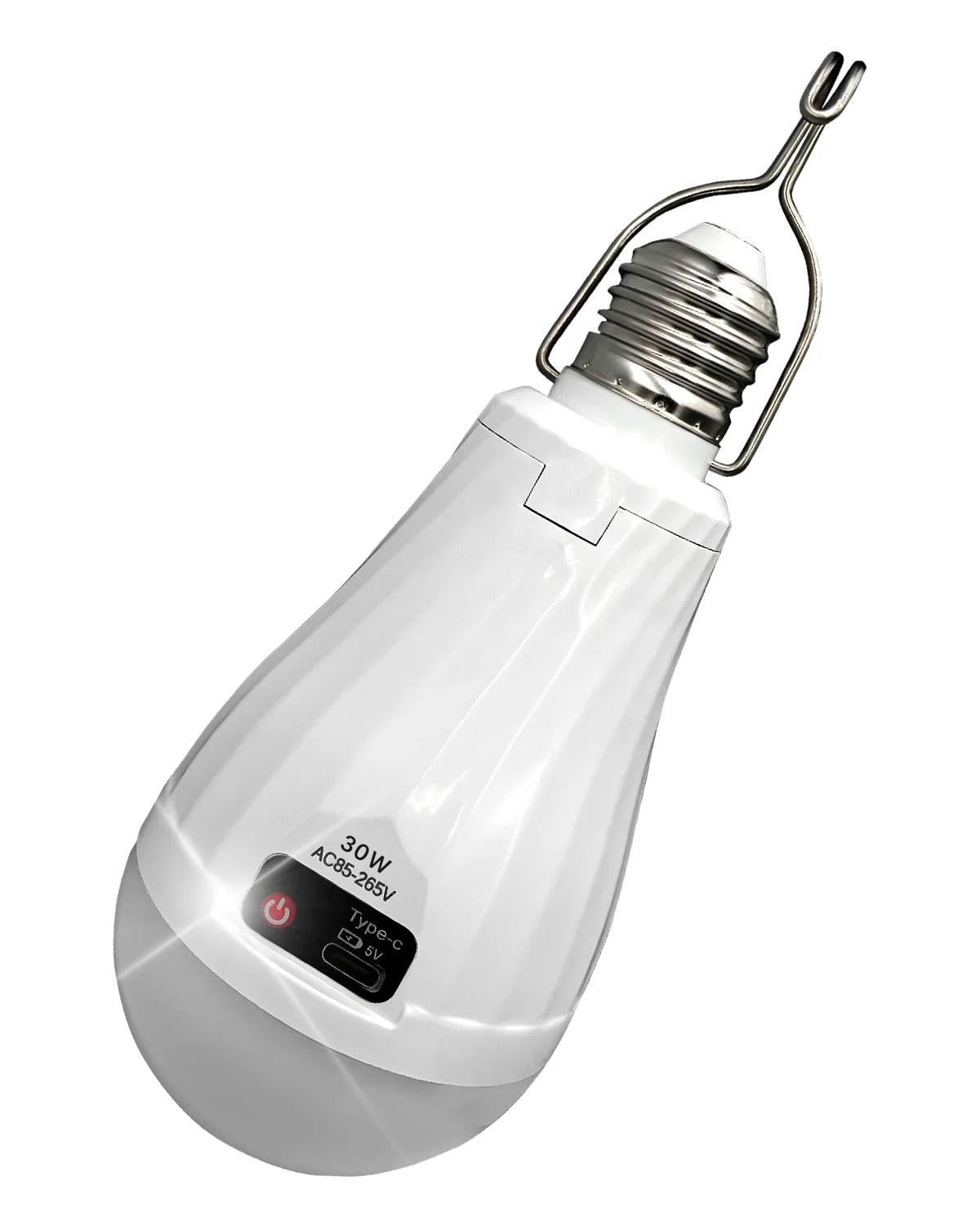 Лампочка-светильник аварийная аккумуляторная BRS с кнопкой включения 3 режима E27 30 Вт (569830579)