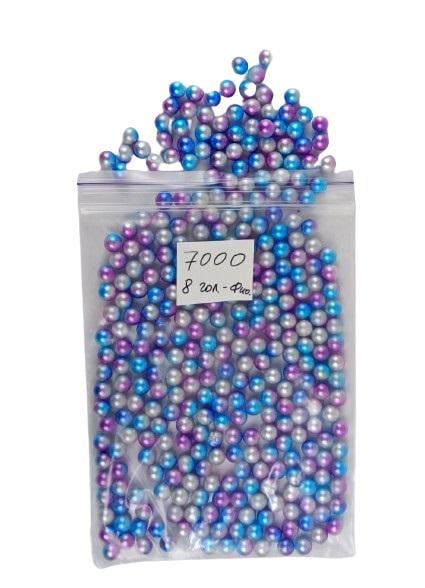 Бусины для рукоделия 8 мм 100 г Голубовато-фиолетовый (7000)