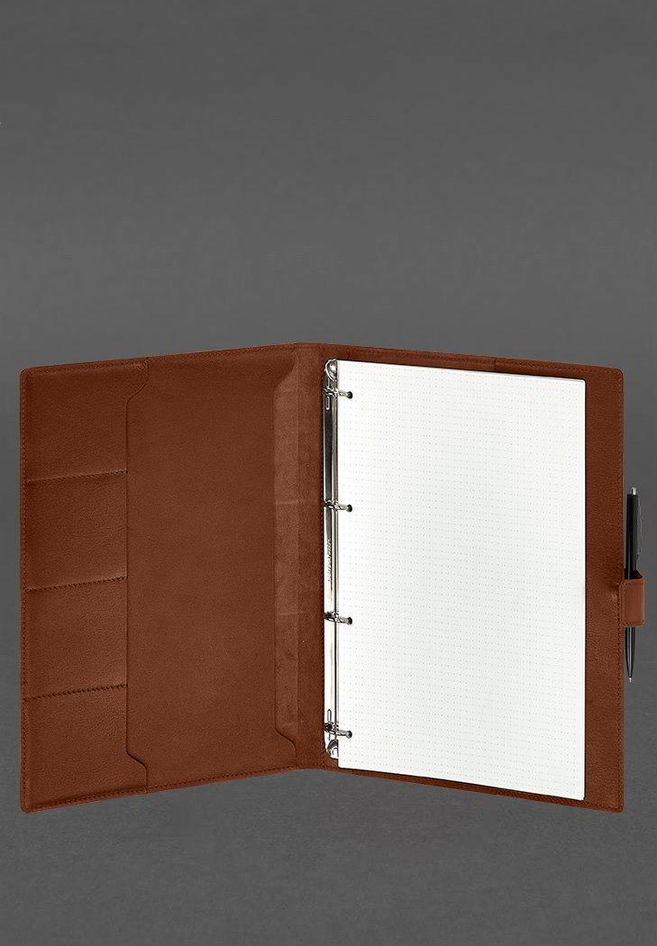 Блокнот кожаный А4 Софт-бук 9.2 Краст Светло-коричневый (A-027960) - фото 4