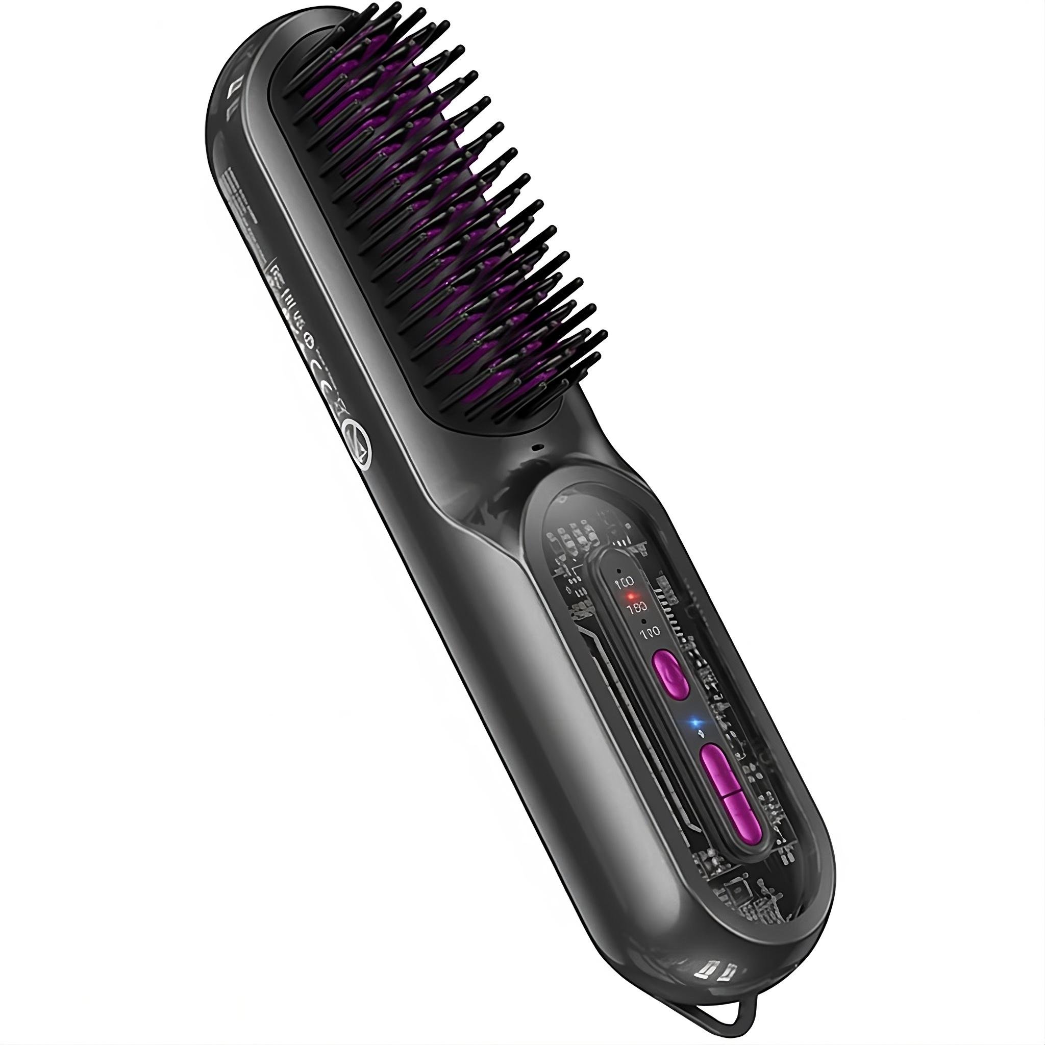 Щітка-випрямляч Hoco HP45 портативна бездротова від акумулятора 4000 mAh Чорний (31217476)